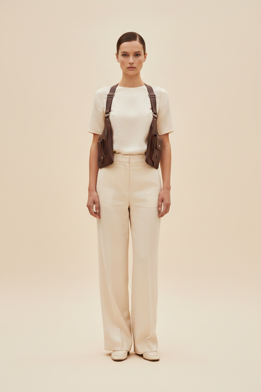 Baevara Brown – Two Separated Pouches, No Belt